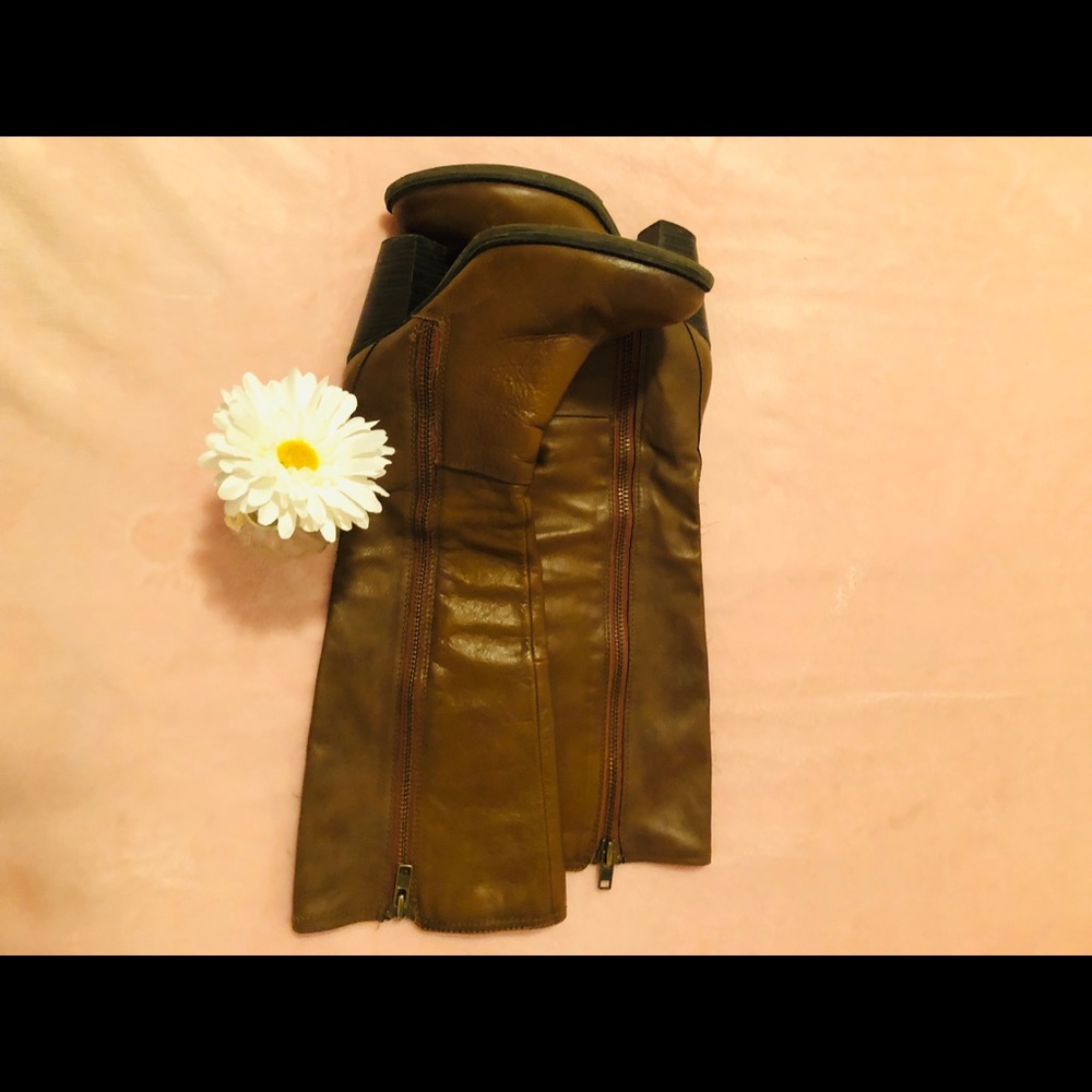 Aldo Brown Leather Knee High Boots